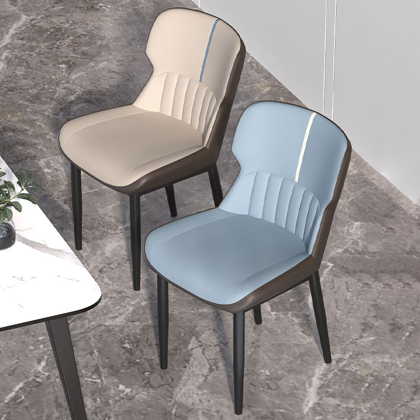 Contemporary Metal Indoor-Outdoor Room Chair Wingback Side Chair