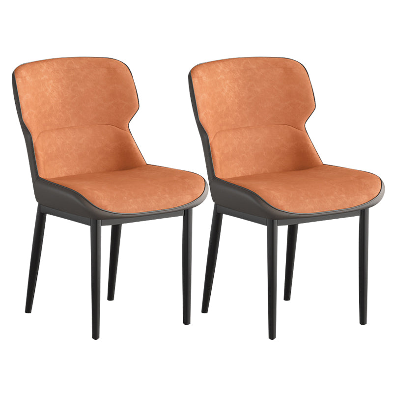 Contemporary Metal Indoor-Outdoor Room Chair Wingback Side Chair