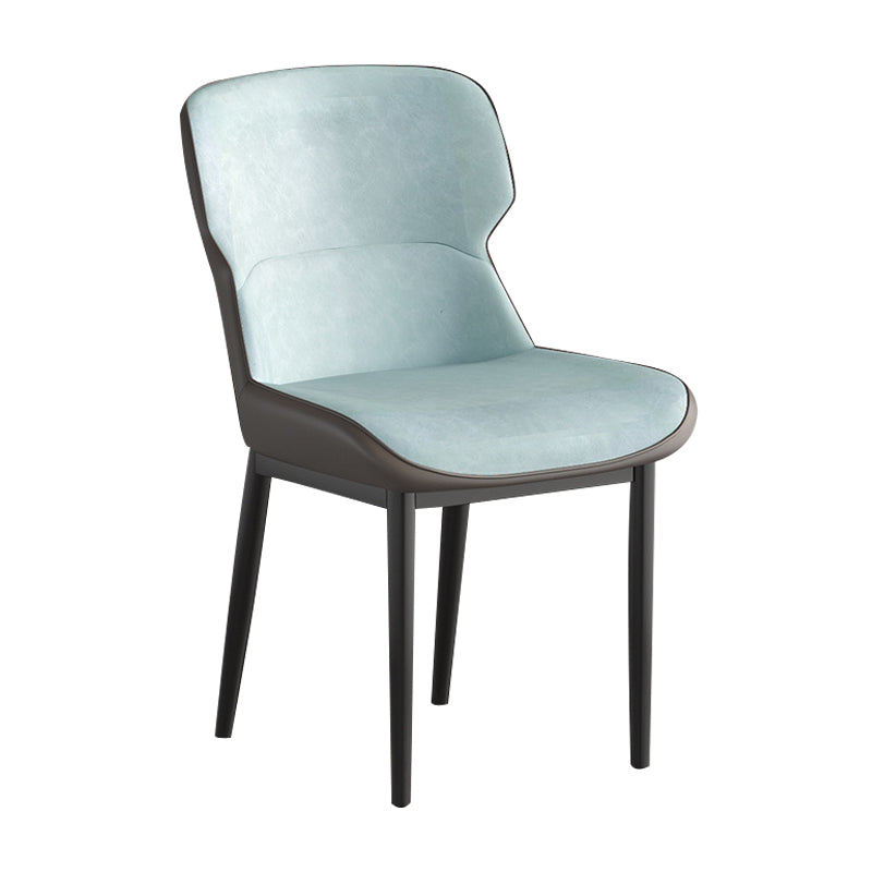 Contemporary Metal Indoor-Outdoor Room Chair Wingback Side Chair