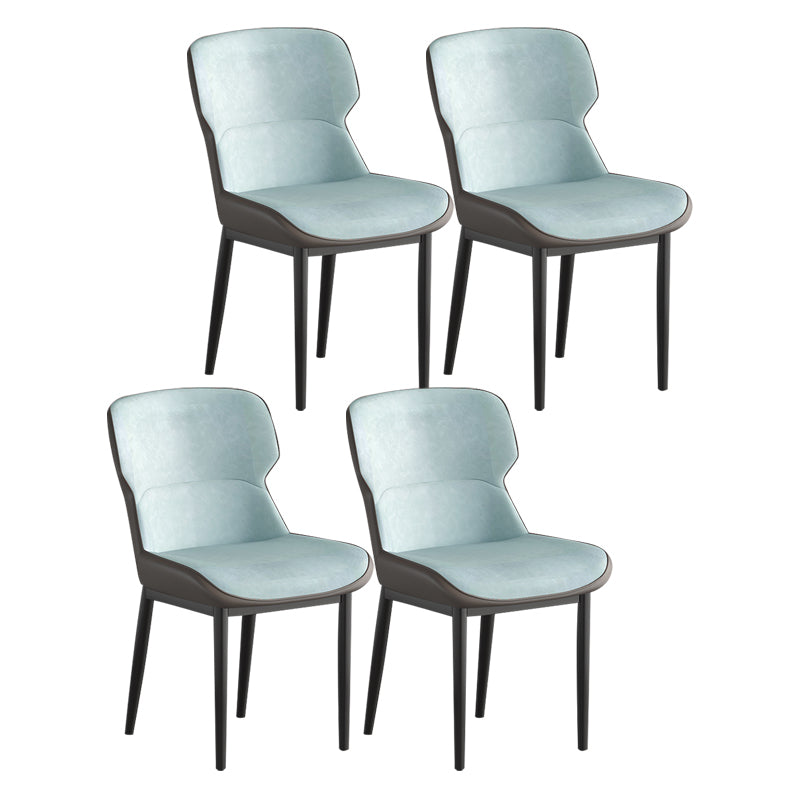 Contemporary Metal Indoor-Outdoor Room Chair Wingback Side Chair
