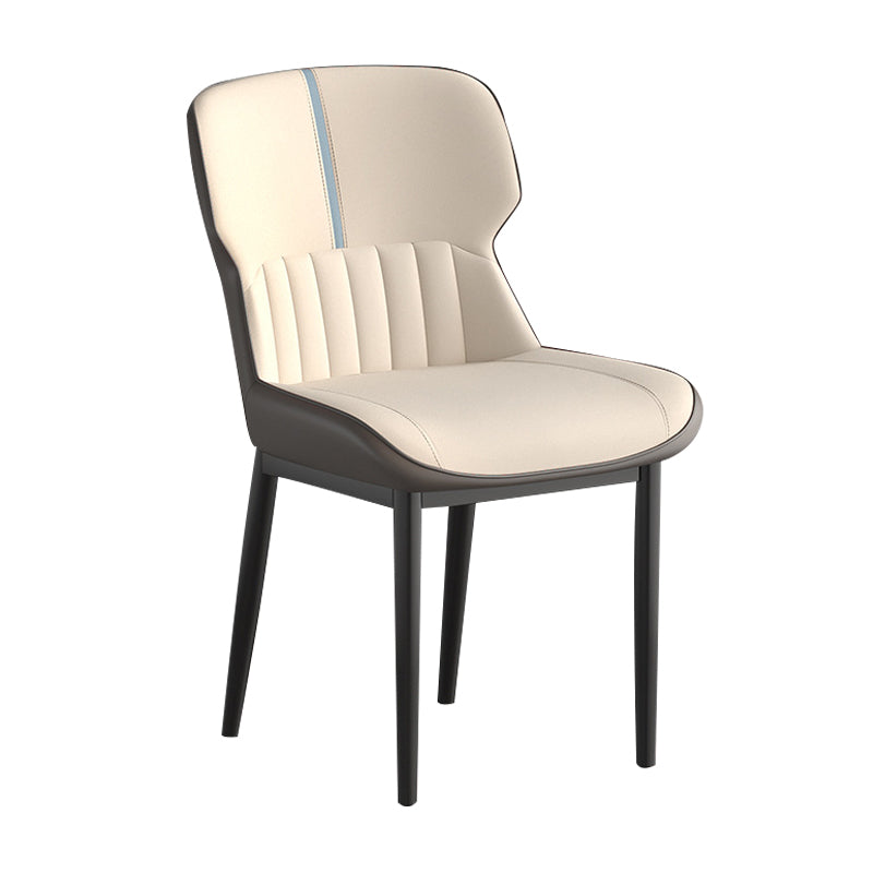 Contemporary Metal Indoor-Outdoor Room Chair Wingback Side Chair