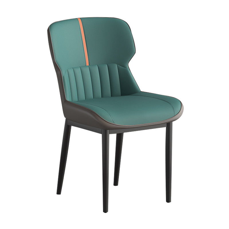 Contemporary Metal Indoor-Outdoor Room Chair Wingback Side Chair
