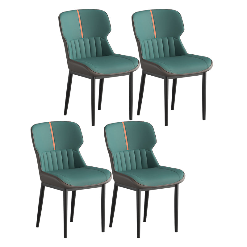 Contemporary Metal Indoor-Outdoor Room Chair Wingback Side Chair