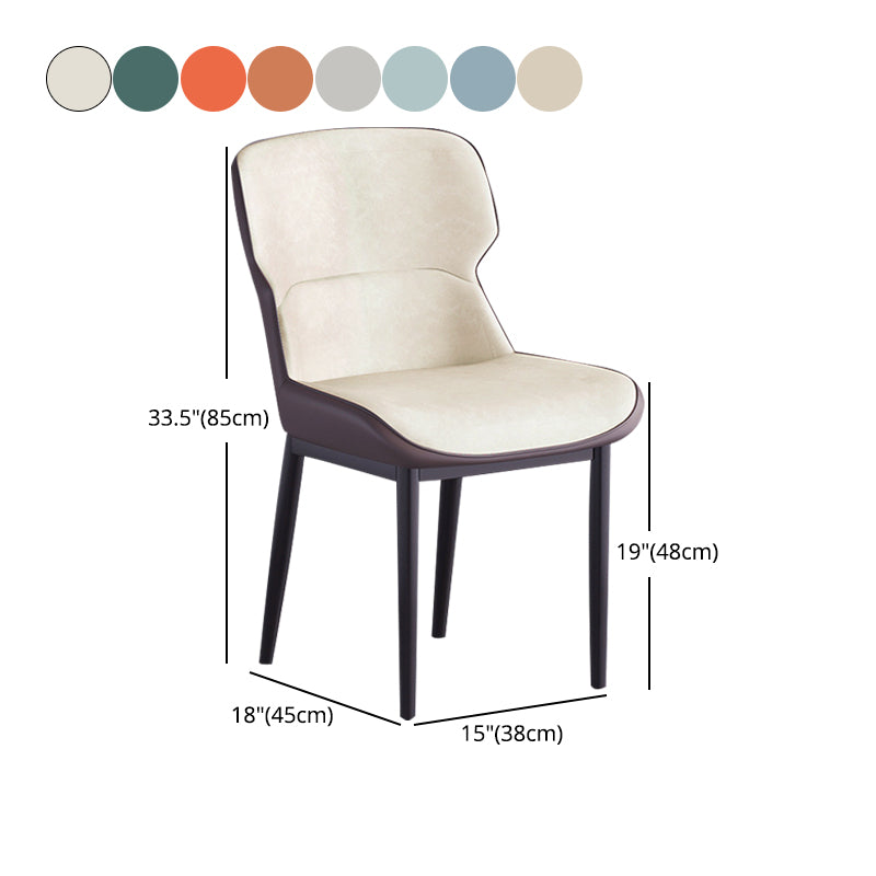 Contemporary Metal Indoor-Outdoor Room Chair Wingback Side Chair