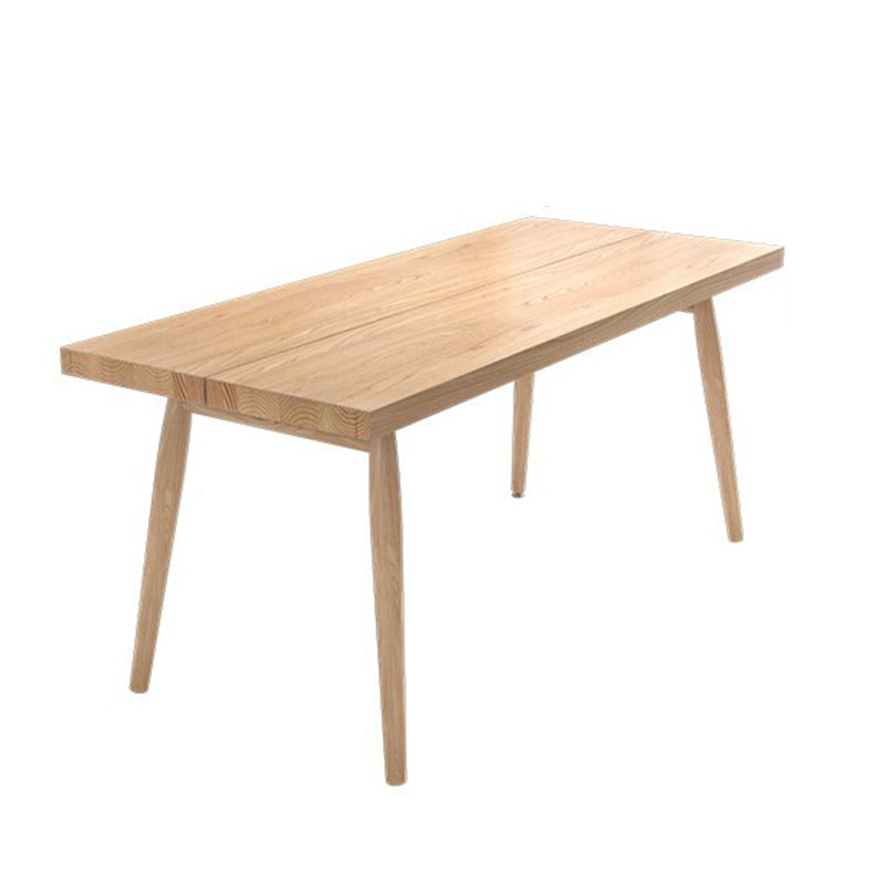 Modern 1/2/4 Pieces Beige Dinette Set Ash Wood Rectangle Dining Table Set