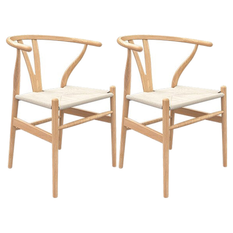 Modern 1/2/4 Pieces Beige Dinette Set Ash Wood Rectangle Dining Table Set