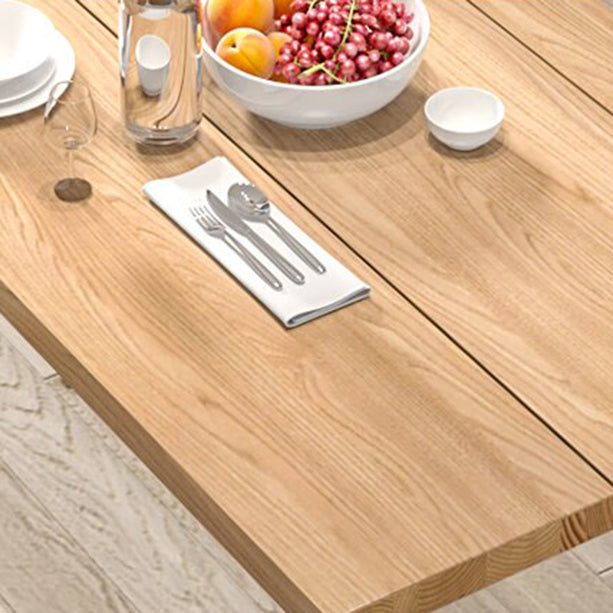 Modern 1/2/4 Pieces Beige Dinette Set Ash Wood Rectangle Dining Table Set
