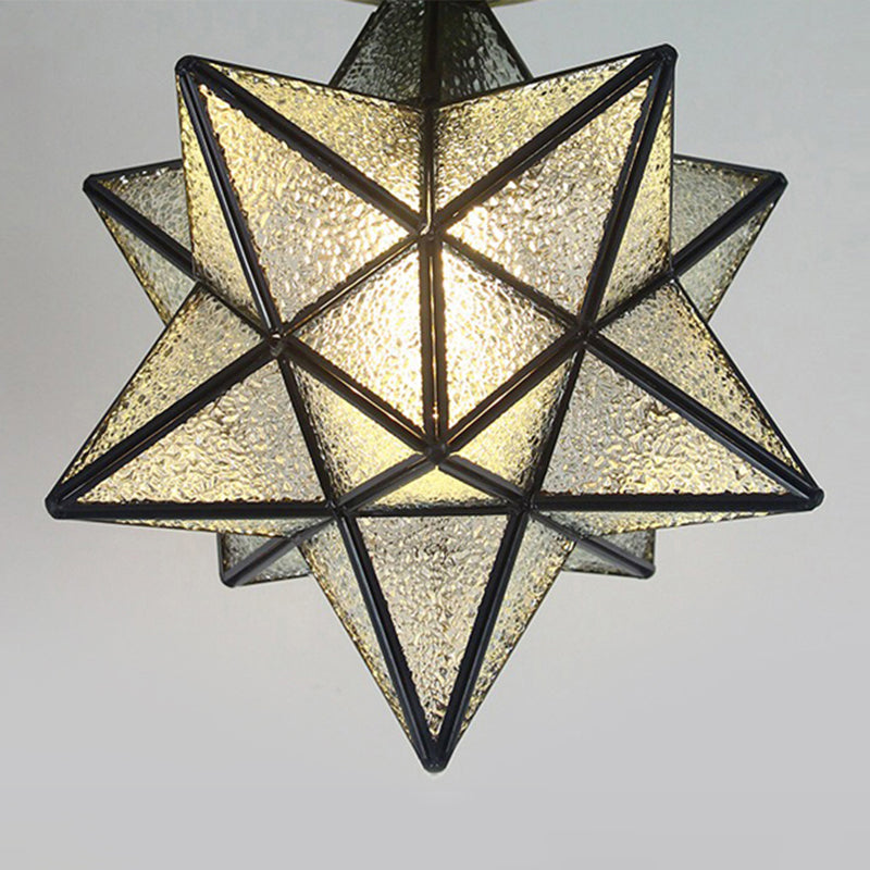 Shaded Aisle Semi Flush Mount Ceiling Light Vintage Glass Semi Flush Ceiling Light