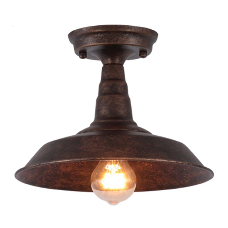 Industriële schuur semi-flush mount licht metaal semi-spoel plafondmontage licht