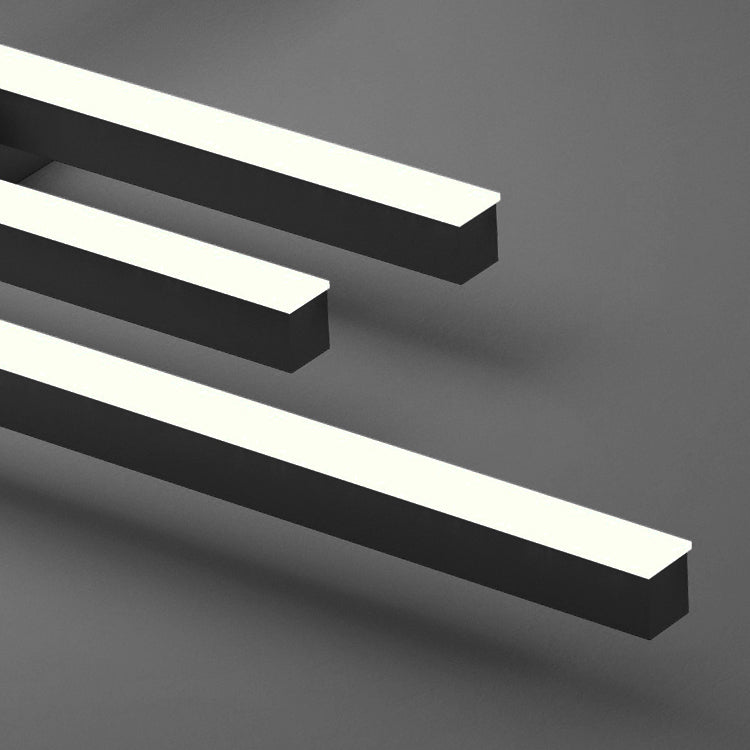 Luz de techo de semi rascillo de LED simple Luz de montaje semi rasgador de tiras con sombra de metal