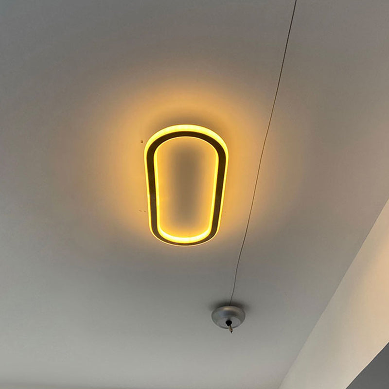 Forme ovale en métal Lumière monte