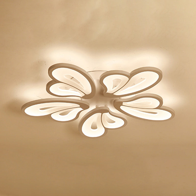 Weiße Deckenbeleuchtung moderne LED -Metall Deckenlampe für Wohnzimmer Schlafzimmer