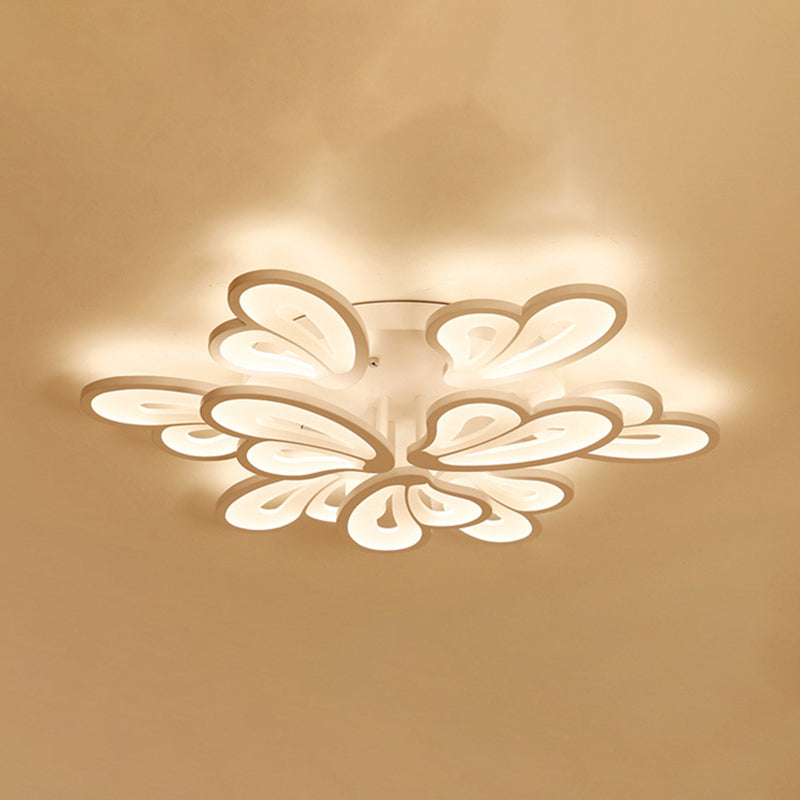 Weiße Deckenbeleuchtung moderne LED -Metall Deckenlampe für Wohnzimmer Schlafzimmer
