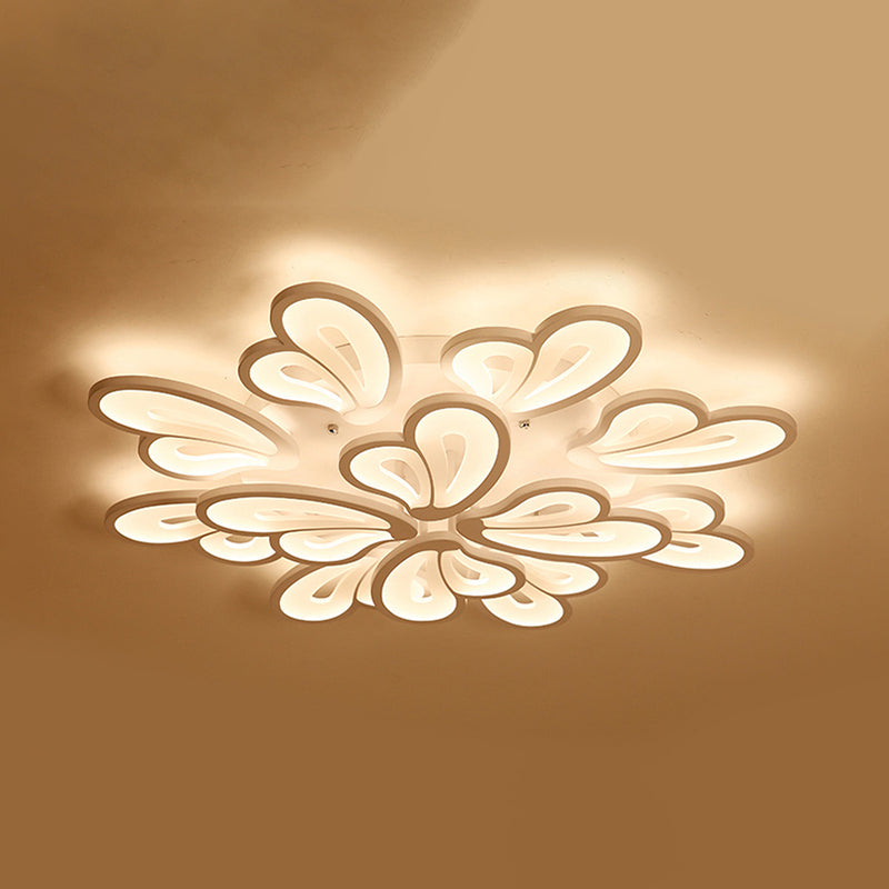 Weiße Deckenbeleuchtung moderne LED -Metall Deckenlampe für Wohnzimmer Schlafzimmer