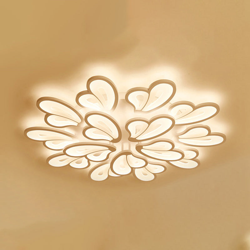 Weiße Deckenbeleuchtung moderne LED -Metall Deckenlampe für Wohnzimmer Schlafzimmer