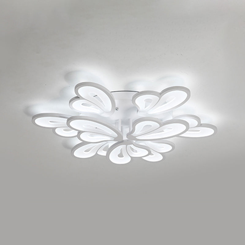 Weiße Deckenbeleuchtung moderne LED -Metall Deckenlampe für Wohnzimmer Schlafzimmer