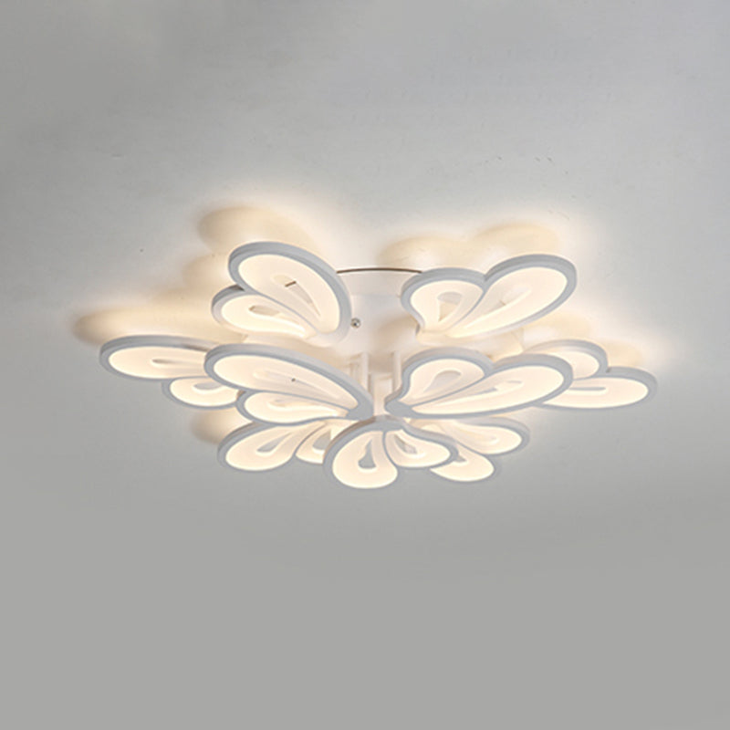 Weiße Deckenbeleuchtung moderne LED -Metall Deckenlampe für Wohnzimmer Schlafzimmer
