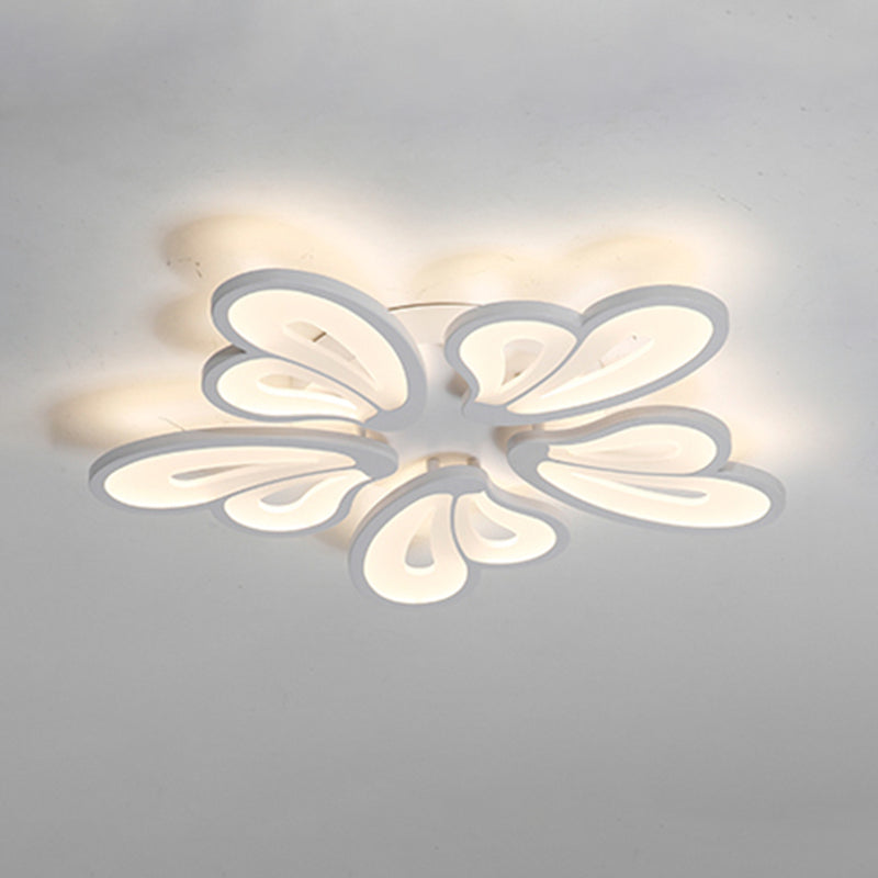 Weiße Deckenbeleuchtung moderne LED -Metall Deckenlampe für Wohnzimmer Schlafzimmer