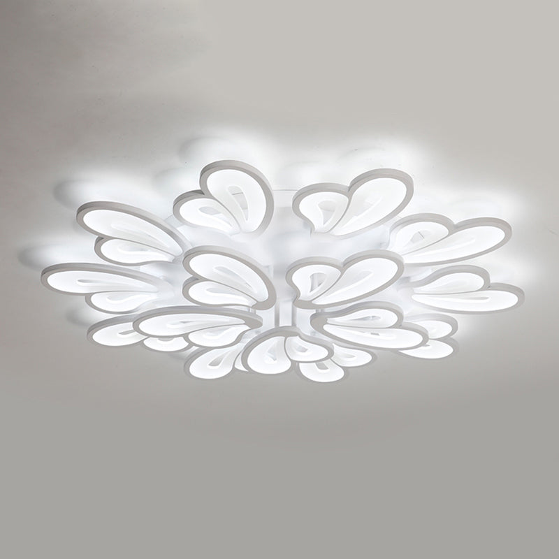 Weiße Deckenbeleuchtung moderne LED -Metall Deckenlampe für Wohnzimmer Schlafzimmer
