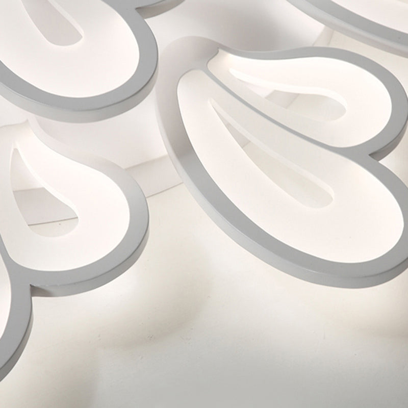 Weiße Deckenbeleuchtung moderne LED -Metall Deckenlampe für Wohnzimmer Schlafzimmer