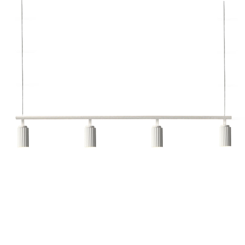 Moderne stijl cilinder eiland verlichtingsarmaturen metaal 4 lichte hanglamp armaturen
