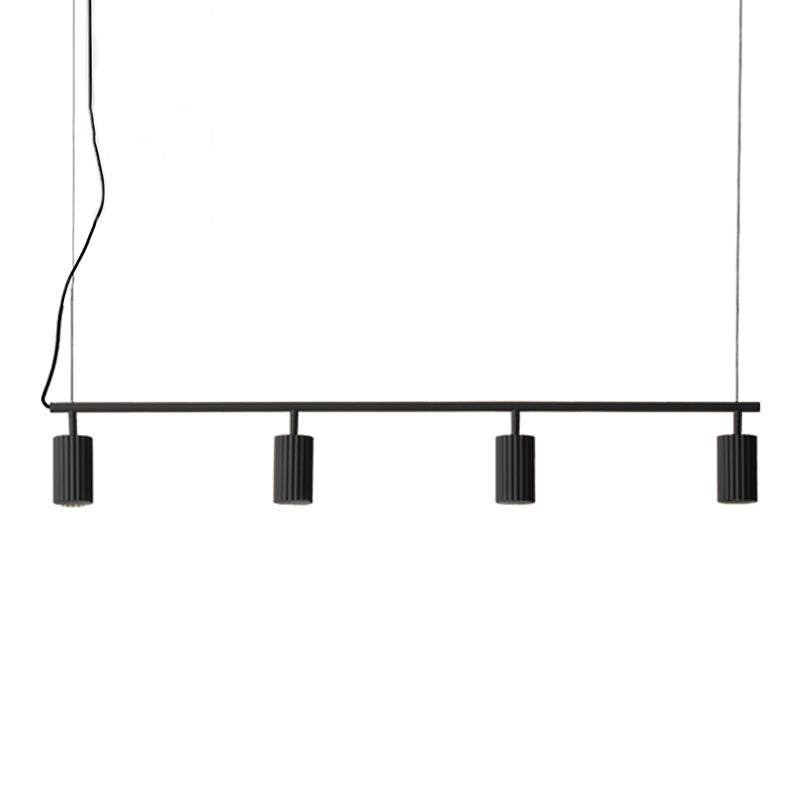 Moderne stijl cilinder eiland verlichtingsarmaturen metaal 4 lichte hanglamp armaturen