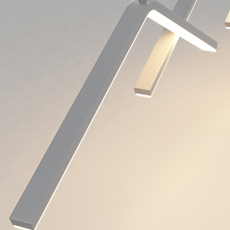 Zeitgenössischer Stil linearer Form Island Leuchten Metall 3 Licht hängende Anhängerleuchten