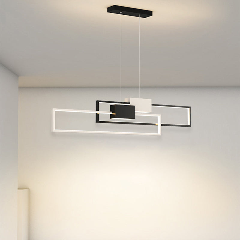 Zeitgenössischer Stil Rechteckform Island Lichter Metal 4 Licht Island Leuchten