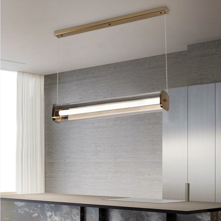 Moderner Stil Rechteck anheizt Licht klares Glas 1 hängende Anhängerlicht