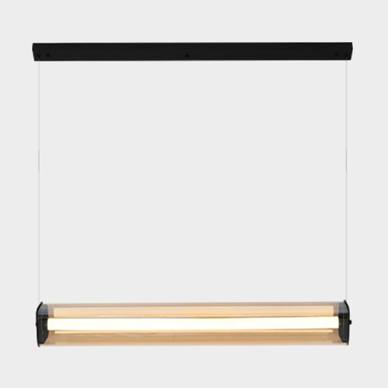 Moderner Stil Rechteck anheizt Licht klares Glas 1 hängende Anhängerlicht