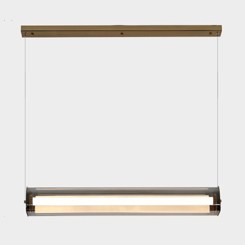 Moderner Stil Rechteck anheizt Licht klares Glas 1 hängende Anhängerlicht