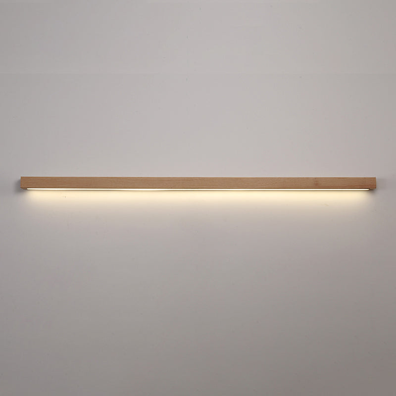Sombra lineal madera pared apliques de estilo moderno luz de pared de luz simple en marrón