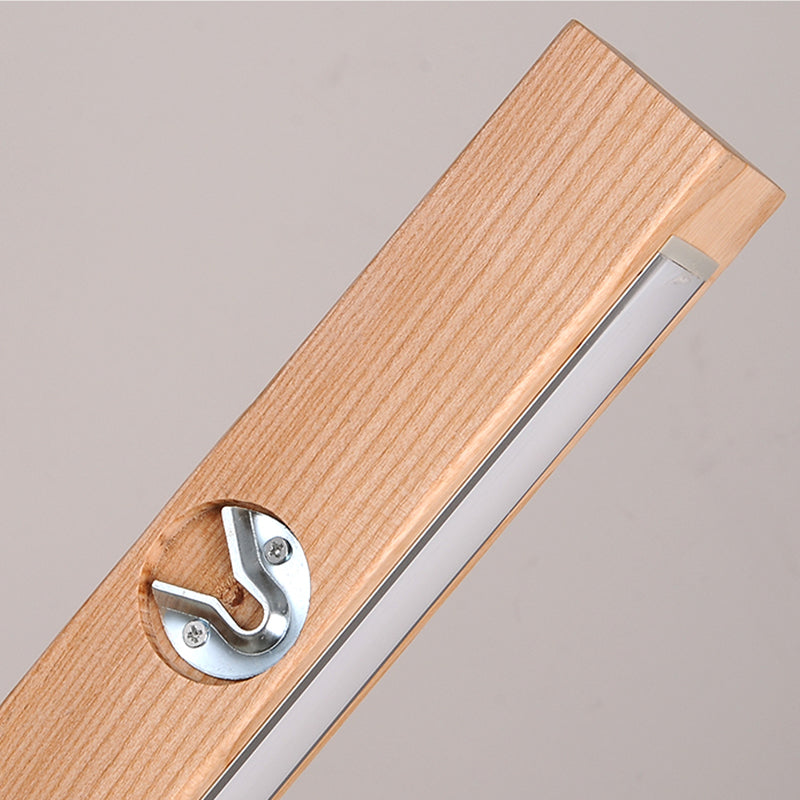 Sombra lineal madera pared apliques de estilo moderno luz de pared de luz simple en marrón