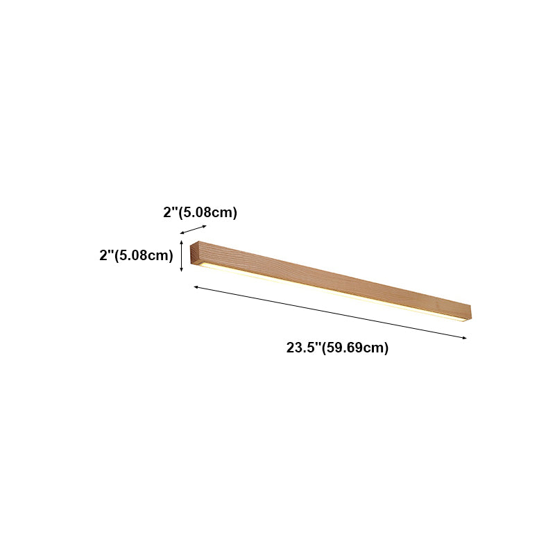 Sombra lineal madera pared apliques de estilo moderno luz de pared de luz simple en marrón