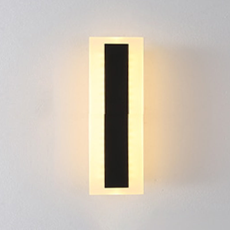 Metall Linearer Schatten Wandleuchten Moderner Stil ein leichtem Lichtmontage Licht in Schwarz