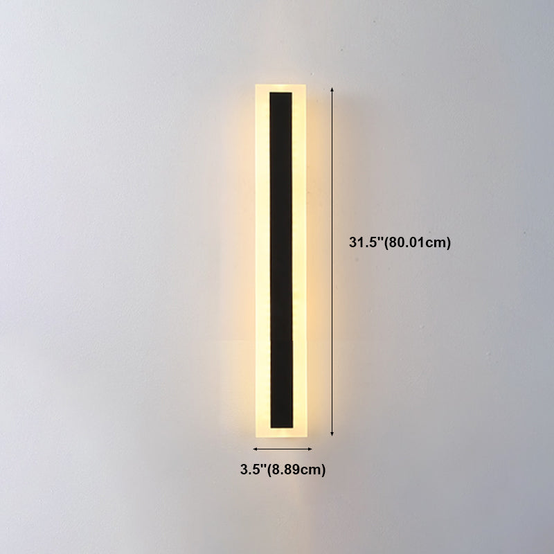 Metall Linearer Schatten Wandleuchten Moderner Stil ein leichtem Lichtmontage Licht in Schwarz