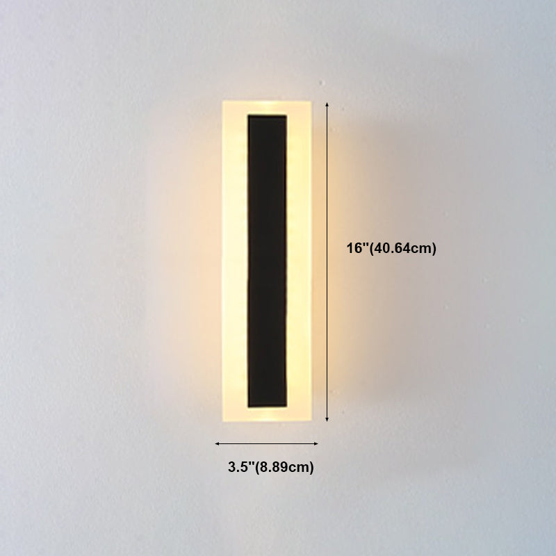 Metall Linearer Schatten Wandleuchten Moderner Stil ein leichtem Lichtmontage Licht in Schwarz