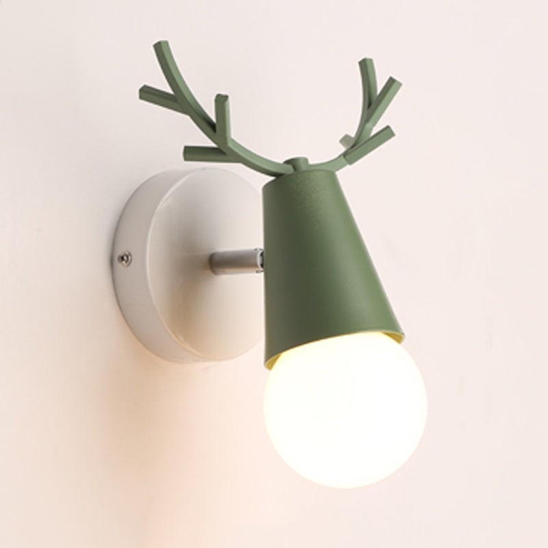 Unique Metal Wall Sconce Modern Nordic Macarons Single Light Wall Mounted Light