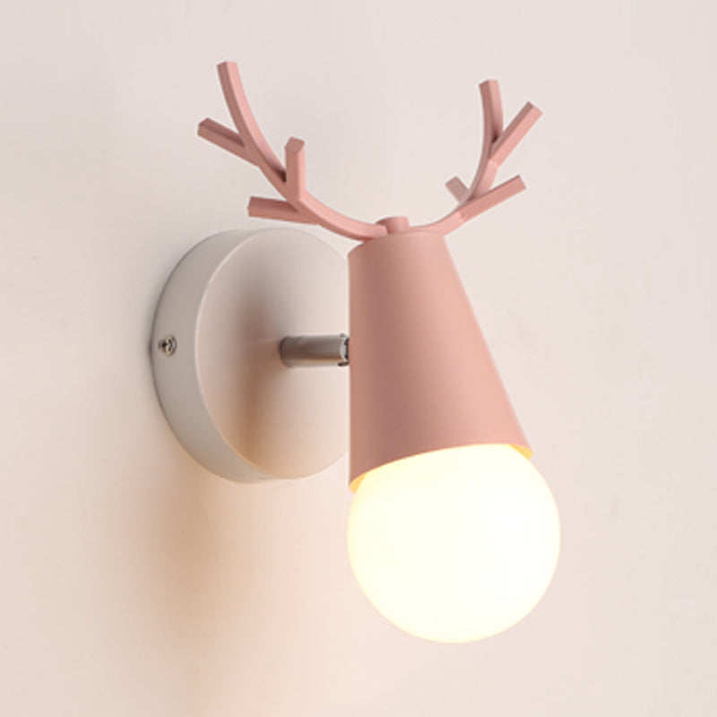 Unique Metal Wall Sconce Modern Nordic Macarons Single Light Wall Mounted Light