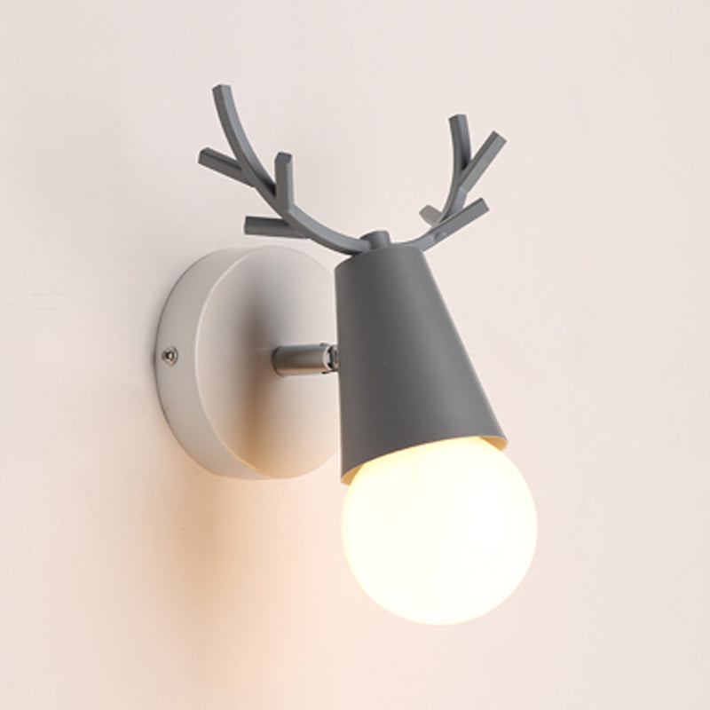 Unique Metal Wall Sconce Modern Nordic Macarons Single Light Wall Mounted Light