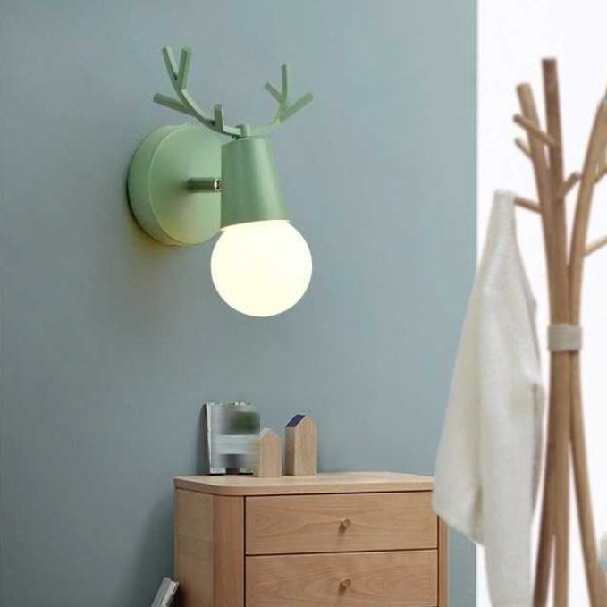 Unique Metal Wall Sconce Modern Nordic Macarons Single Light Wall Mounted Light