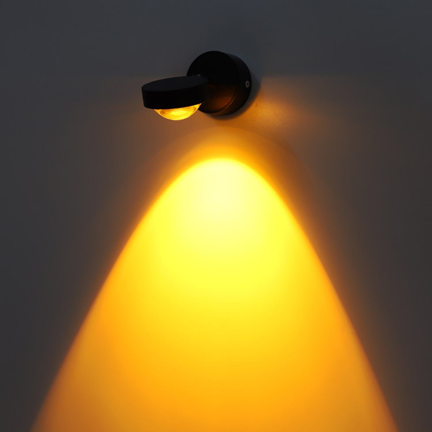 Black Sunset Projector Wall Lamp Decorative LED Metal Sconce Light with Swivel