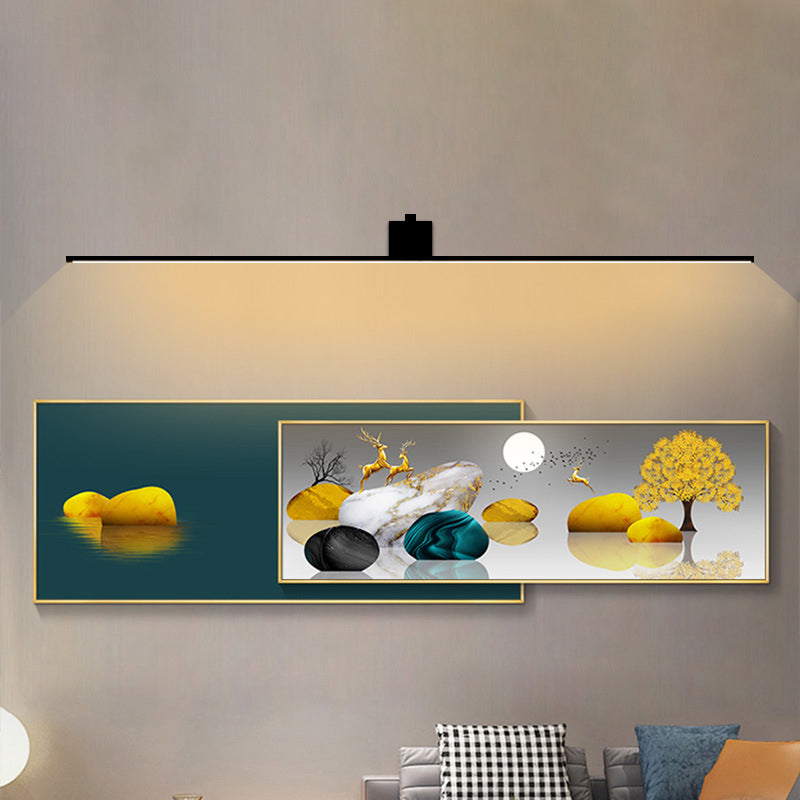 Tocador de led rectilíneo de metal simplicidad de baño liviana de baño