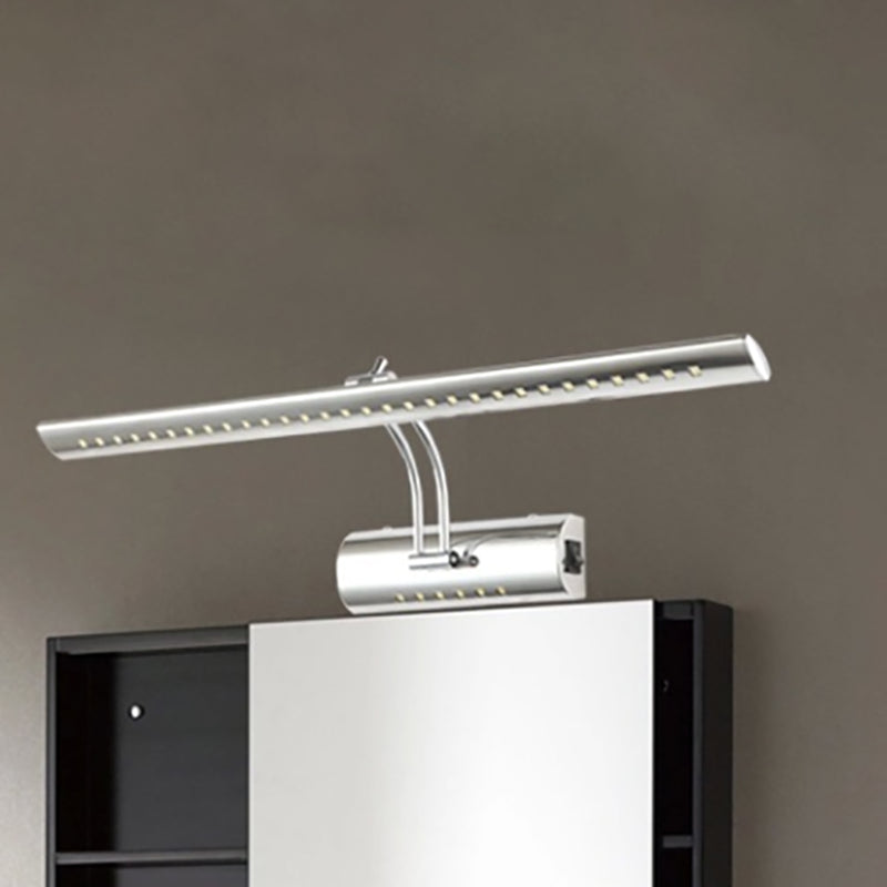 Aplicación de baño giratoria de baño posmoderna de acero inoxidable tocador LED de pared de la pared de la pared