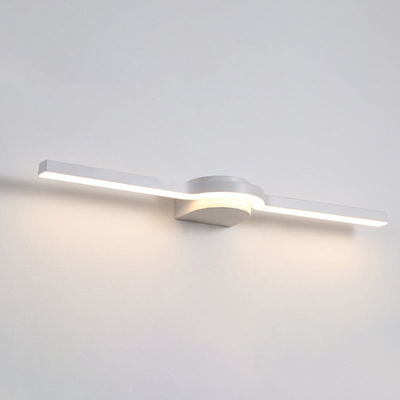 Luz de espejo de tocador LED lineal Luz de pared de baño de metal simple y elegante