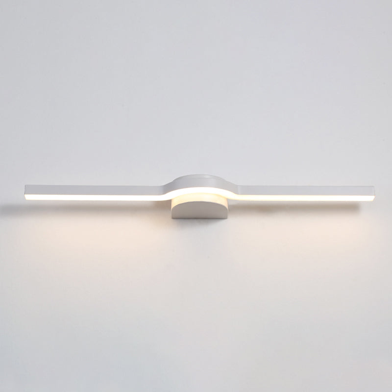 Luz de espejo de tocador LED lineal Luz de pared de baño de metal simple y elegante