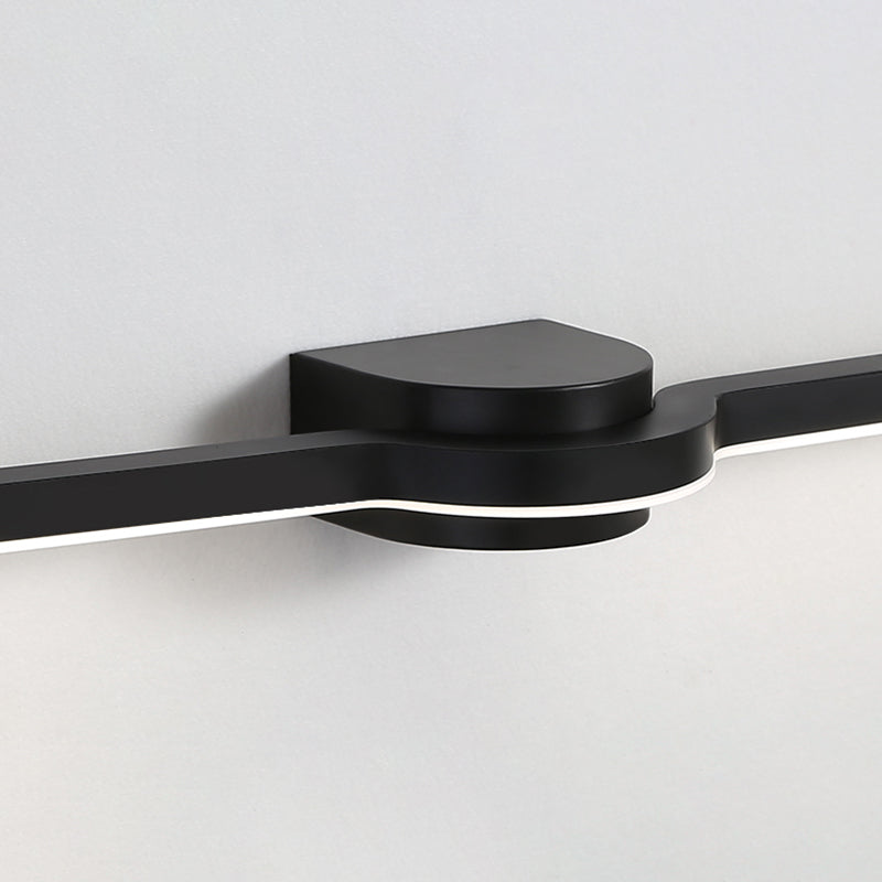 Luz de espejo de tocador LED lineal Luz de pared de baño de metal simple y elegante