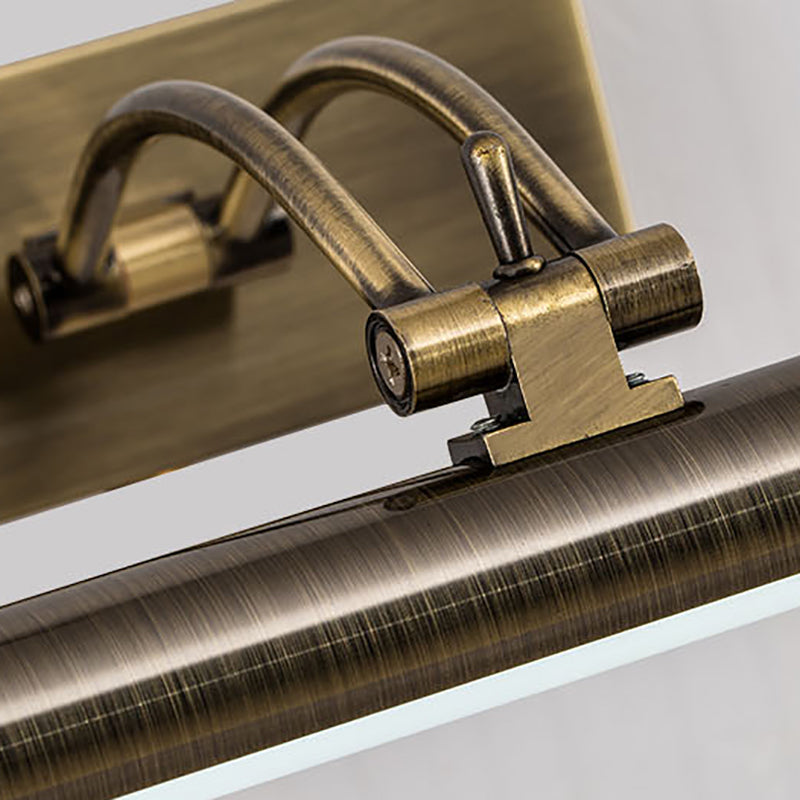Tocador cilíndrico de metal posmoderno apliques de montaje de pared led de baño ajustable de baño ajustable