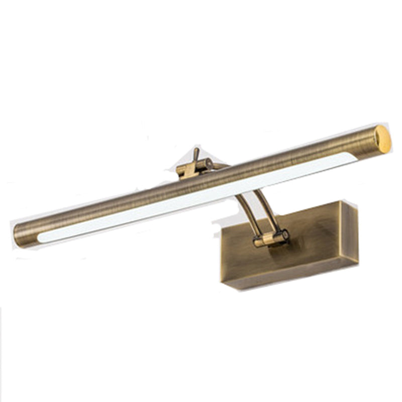 Tocador cilíndrico de metal posmoderno apliques de montaje de pared led de baño ajustable de baño ajustable