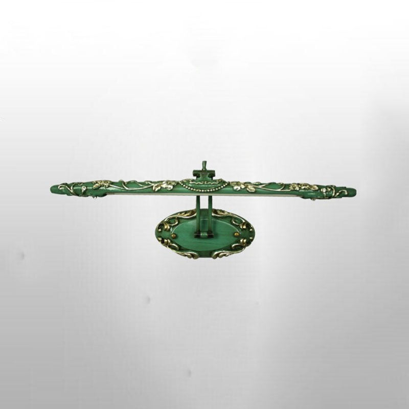 Traditional Carved Vanity Wall Light Adjustable Resin LED Sconce Light